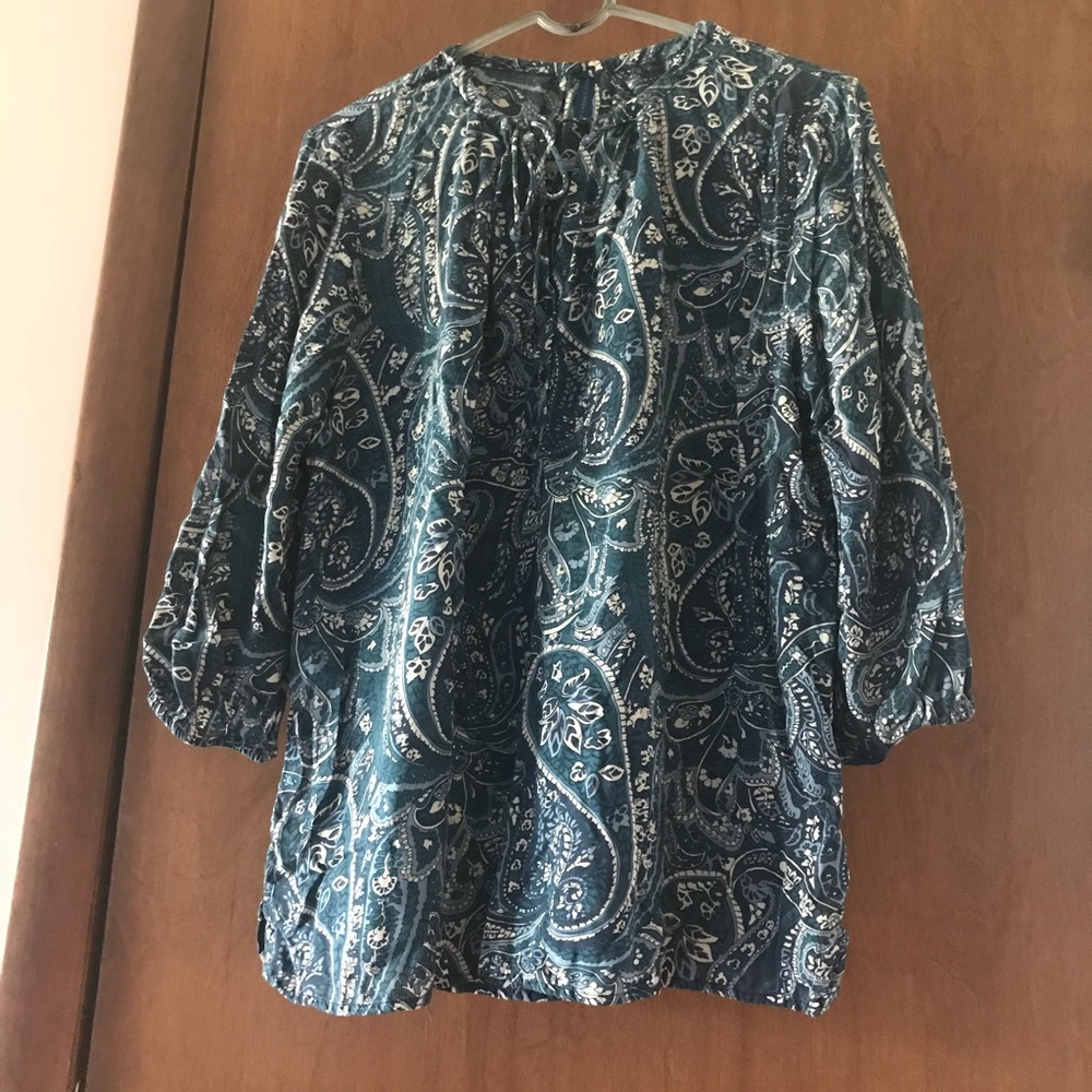 Falls Creek Paisley Blouse Size L